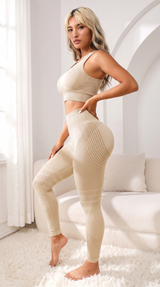 Geo-Knit Women's Leggings Buttocks Lifting Tight High Waisted
