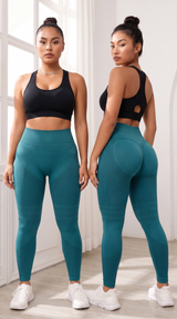 Geo-Knit Women's Leggings Buttocks Lifting Tight High Waisted