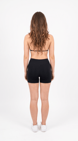 Lumina Halter Neck Back High Waist Peach Sports Bras Shorts Set